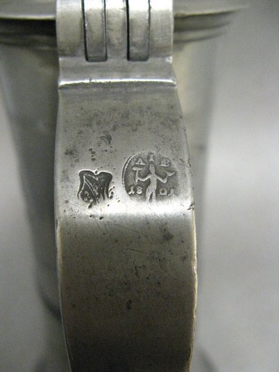 Pewter Wine Pitcher Strasbourg 1801. Empire - Consulate.