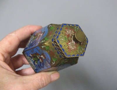 Miniature Chinese Cloisonné Cutlery Pots.