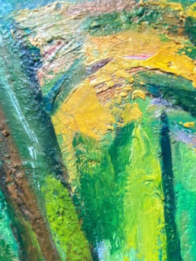 Tableau "Bois de Vincennes" HST M. GUETTA-FATTAL (1922-2009) Fauvisme