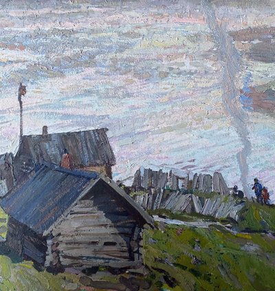 Gemälde HSP Pavel Dmitrievich SISSOIEV (1929-2001) Noguinsk Soura