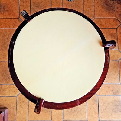 Table Basse Art Déco En Acajou Et Parchemin