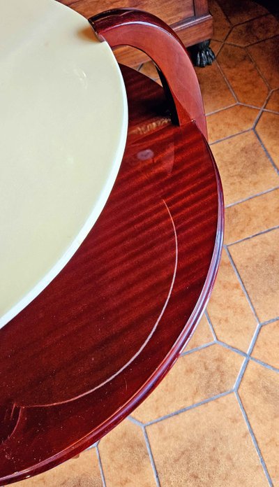Table Basse Art Déco En Acajou Et Parchemin