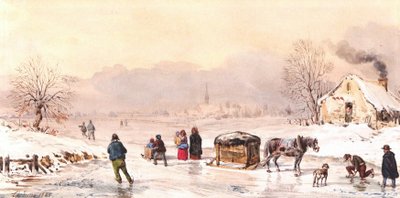 Théodore Jung, Skating Scene In Alsace