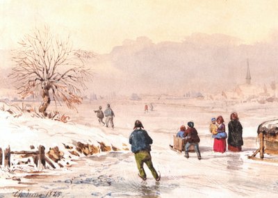 Théodore Jung, Skating Scene In Alsace