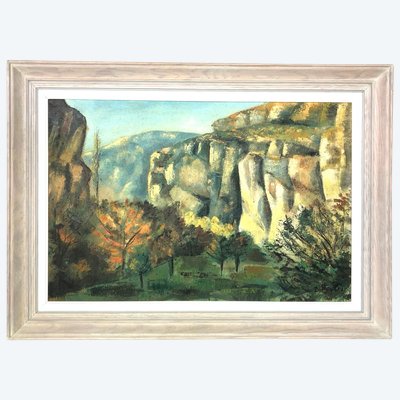 Öl auf Leinwand "Die Drôme