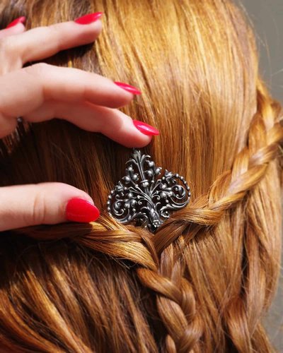 Peigne de coiffure de mariée, Peigne de chignon, mariage, matiere organique blonde, bijou de tête 