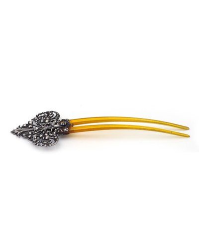 Peigne de coiffure de mariée, Peigne de chignon, mariage, matiere organique blonde, bijou de tête 