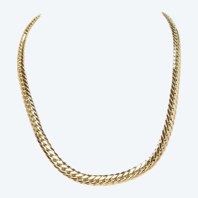 Collier maille anglaise en or jaune