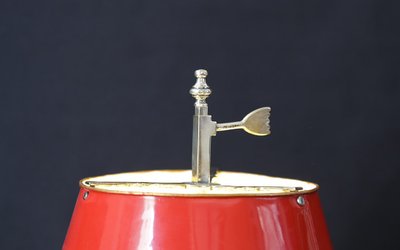 Desk, side table lamp  Silver plated metal 