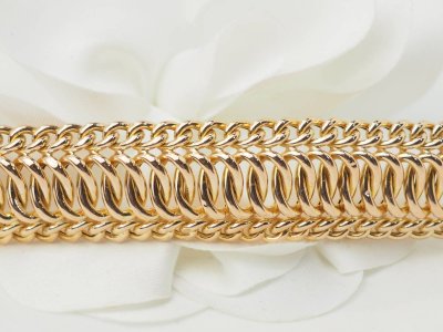 Bracelet maille américaine en or jaune