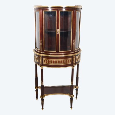 Half-moon display case attributed to Paul Sormani, late 19th century