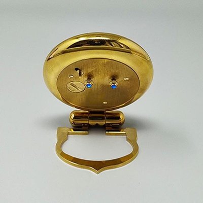 1990s Gorgeous Cartier alarm clock pendulette "Colisee". Made in France