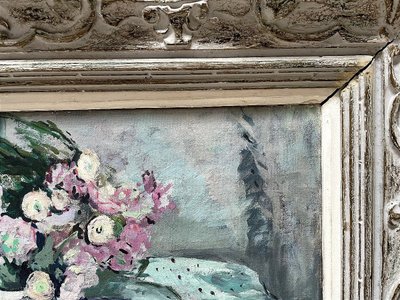 Arthur FAGES (1902-1984), Oil on Canvas, 1970s, "Bouquet de fleurs".