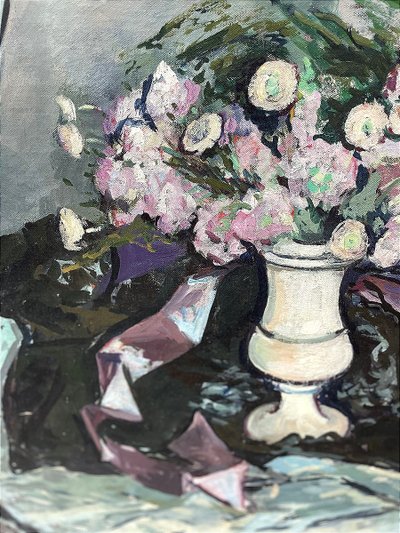 Arthur FAGES (1902-1984), Oil on Canvas, 1970s, "Bouquet de fleurs".