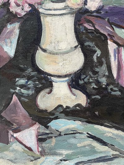 Arthur FAGES (1902-1984), Oil on Canvas, 1970s, "Bouquet de fleurs".