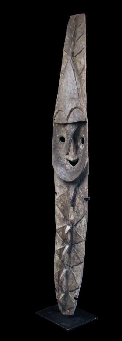 Figure Minja, sculpture, tribal art, Papua New Guinea, Oceanian art, Oceania, 146 x 21 cm