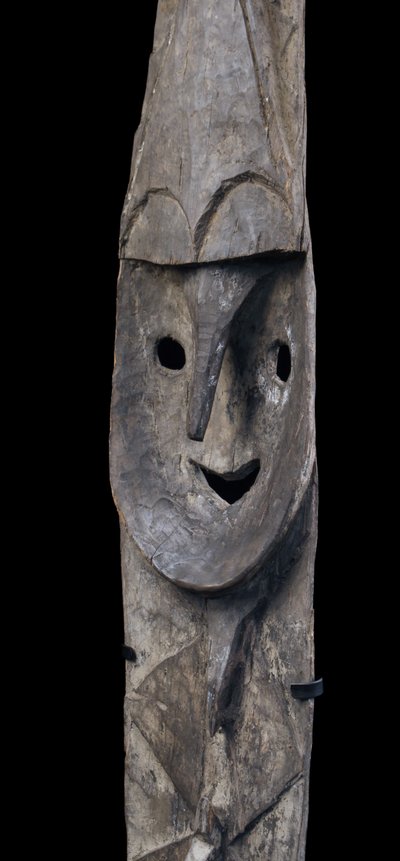 Figure Minja, sculpture, tribal art, Papua New Guinea, Oceanian art, Oceania, 146 x 21 cm