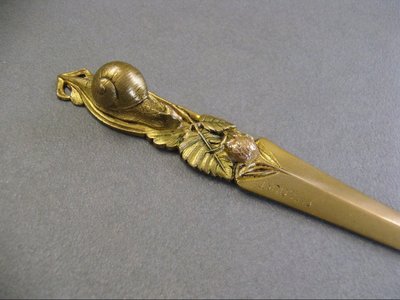 Gilded Bronze Art Nouveau Snail Paper Cup Signed Frécourt.