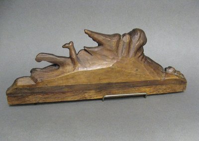 Möbelfront Aus Holz Geschnitzt Darstellung Athena XIX.