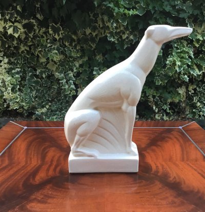 Crackled Art-Deco Greyhound