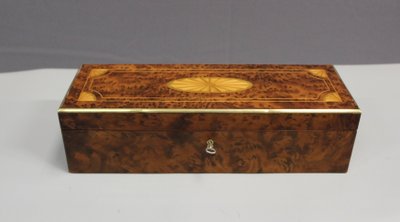 Napoleon III marquetry jewelry box, late 19th century