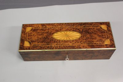 Napoleon III marquetry jewelry box, late 19th century