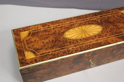 Napoleon III marquetry jewelry box, late 19th century