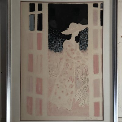 Lithographie épreuve d'artiste par André Brasilier Jardins Secrets XXe