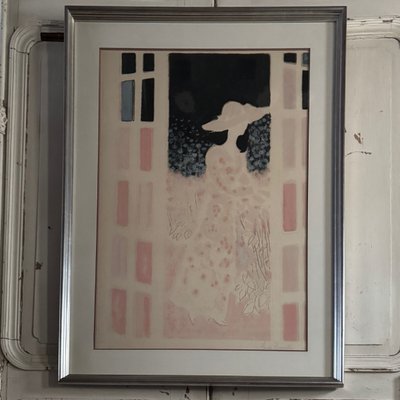 Lithographie épreuve d'artiste par André Brasilier Jardins Secrets XXe