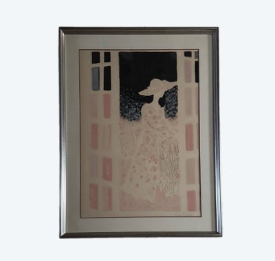 Lithographie épreuve d'artiste par André Brasilier Jardins Secrets XXe