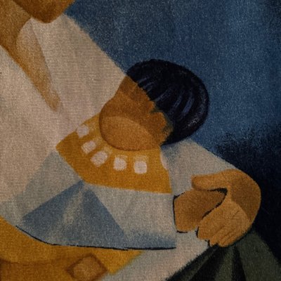 Tenderness wool tapestry by C Robert Four XXe