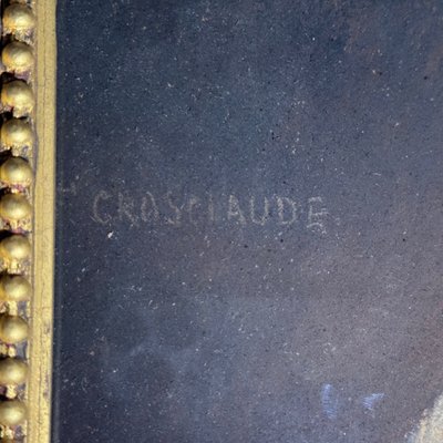 Porträt eines jungen Mädchens, Pastell auf Leinwand, Mitte des 19. Jahrhunderts, von Claude Gros