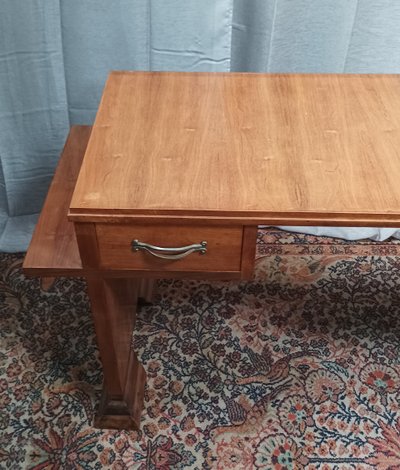 Art Deco console in burr walnut