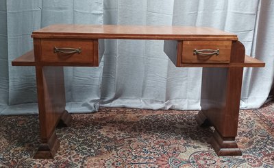 Art Deco console in burr walnut