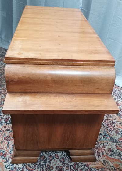 Art Deco console in burr walnut