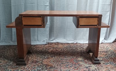 Art Deco console in burr walnut