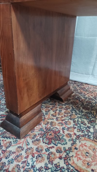 Art Deco console in burr walnut