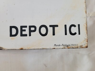Emailleschild Werbung BUTAGAZ beidseitig h45 x l51