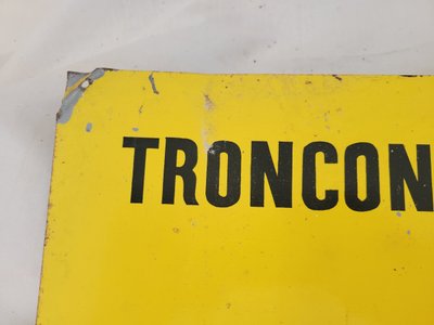  Plaque  peinte en tôle    Publicitaire CANADIEN tronçonneuse h50x l 75