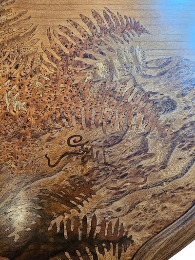 Emile Gallé Table à Thé Art Nouveau "Fougères"