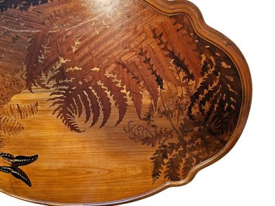 Emile Gallé Table à Thé Art Nouveau "Fougères"