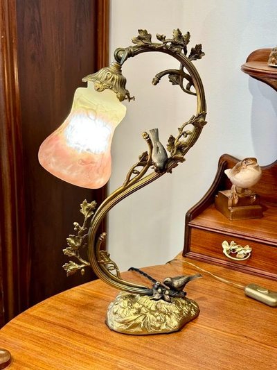 Muller Frères Lunéville Lampe à Poser Art Nouveau