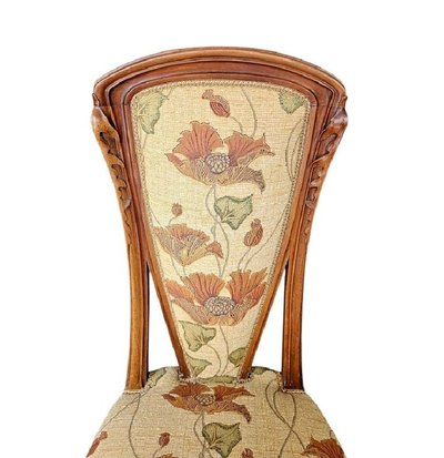 Louis Majorelle Pair of Art Nouveau "Chicorée" Chairs