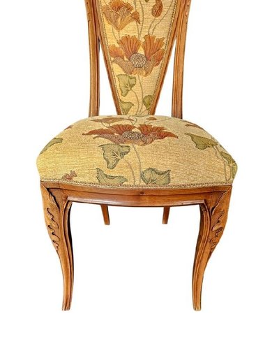 Louis Majorelle Pair of Art Nouveau "Chicorée" Chairs