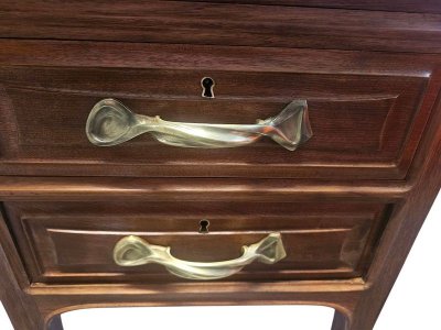 Abel Landry Großer Jugendstil-Schreibtisch Double Face
