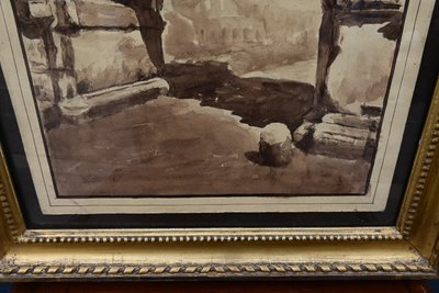 Arch of Titus , 18th century wash drawing