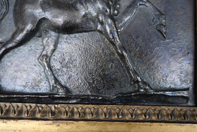 coppia di targhe in bronzo con centauri Italia XIX