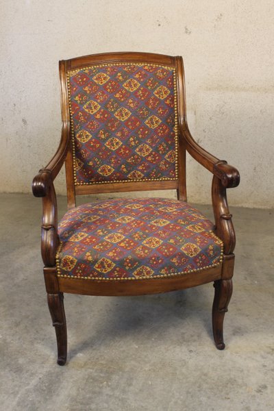 Poltrona in mogano da restauro del XIX secolo