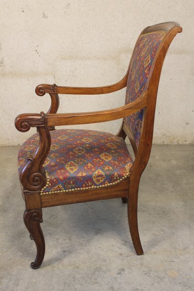 Poltrona in mogano da restauro del XIX secolo