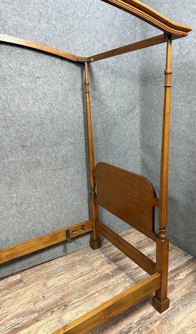 Smith & Watson Mint New York: letto a baldacchino in legno massiccio del 1950 circa
